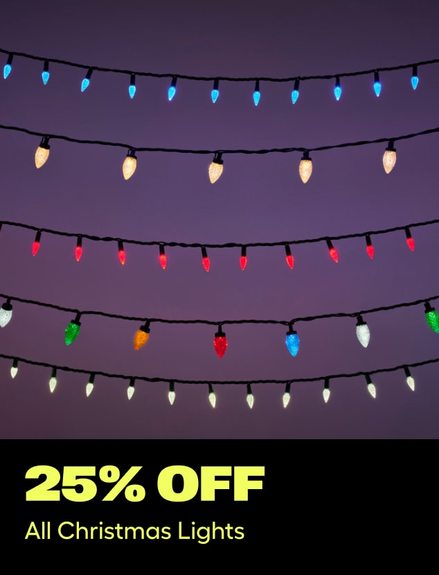 25% off 
Select Christmas Lights