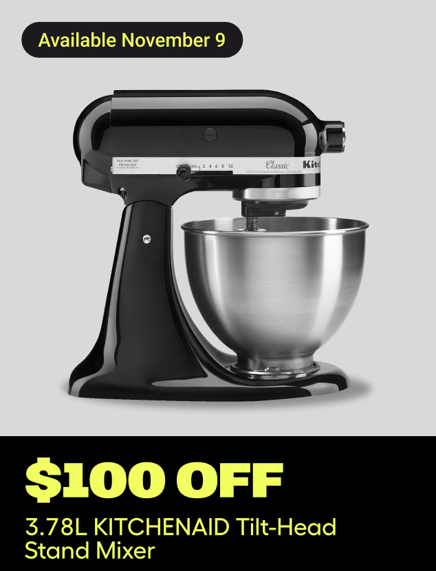 $100 off
KITCHENAID 3.78-L Tilt-Head Stand Mixer