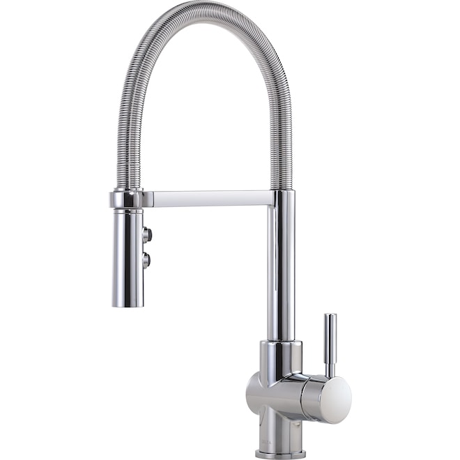 Chrome kitchen faucet