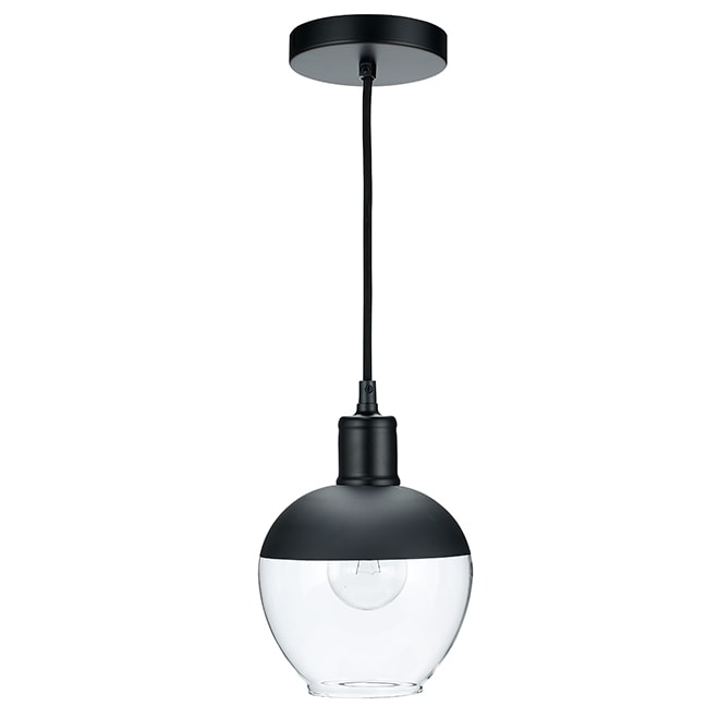 Black globe pendant light