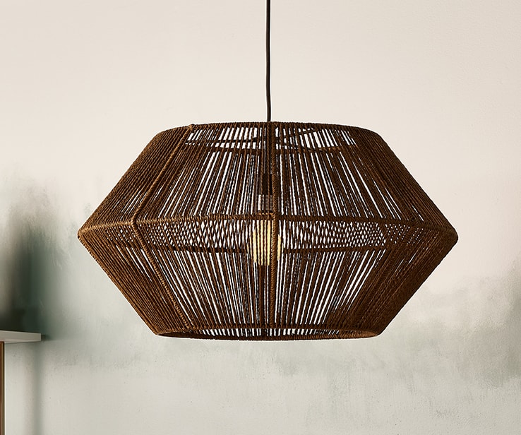 Boho-style pendant lighting fixture