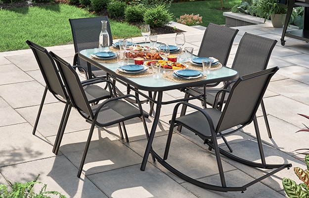 Metal outdoor dining set