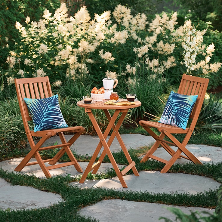 Composite wood patio set