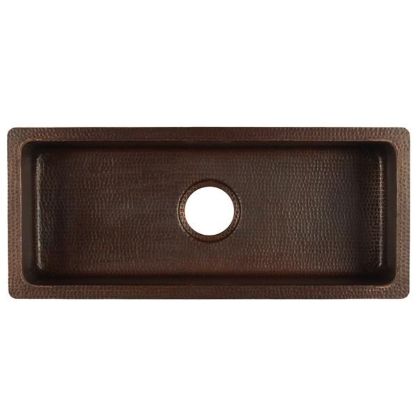 Copper single-bowl sink