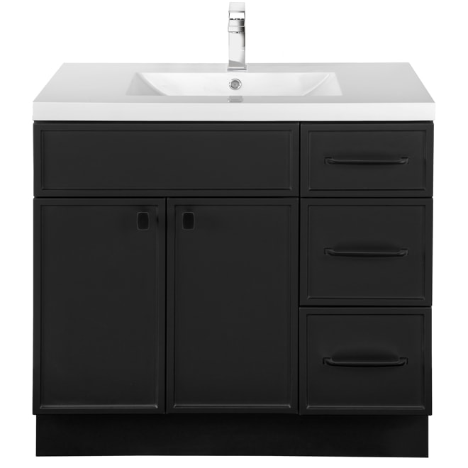 Simple black vanity