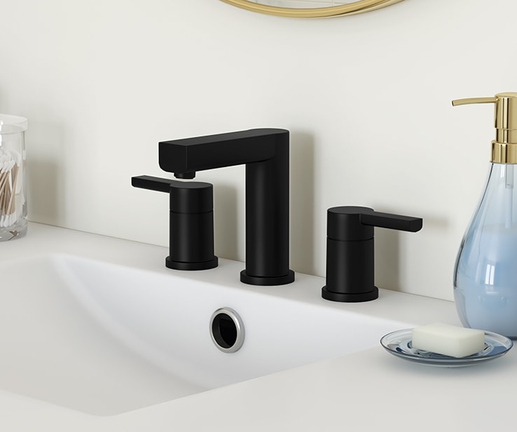 Matte black vanity faucet