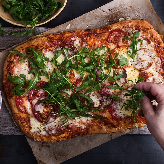 Pizza aux légumes du jardin