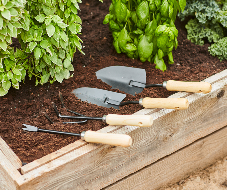 Trio of small gardening tools