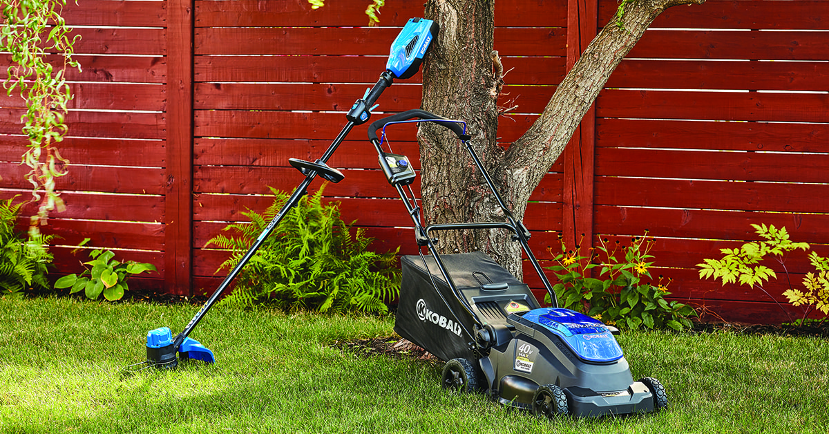 Kobalt lawnmower and edge trimmer