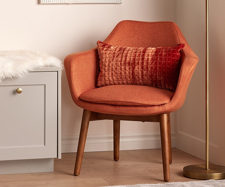 Fauteuil d’appoint orangé