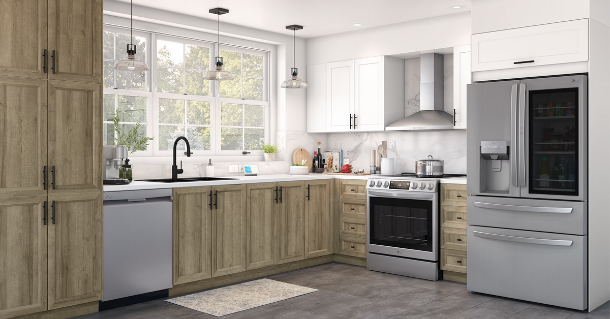 Modern Farmhouse kitchen with a large window