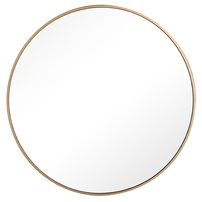 Miroir rond avec un cadre doré