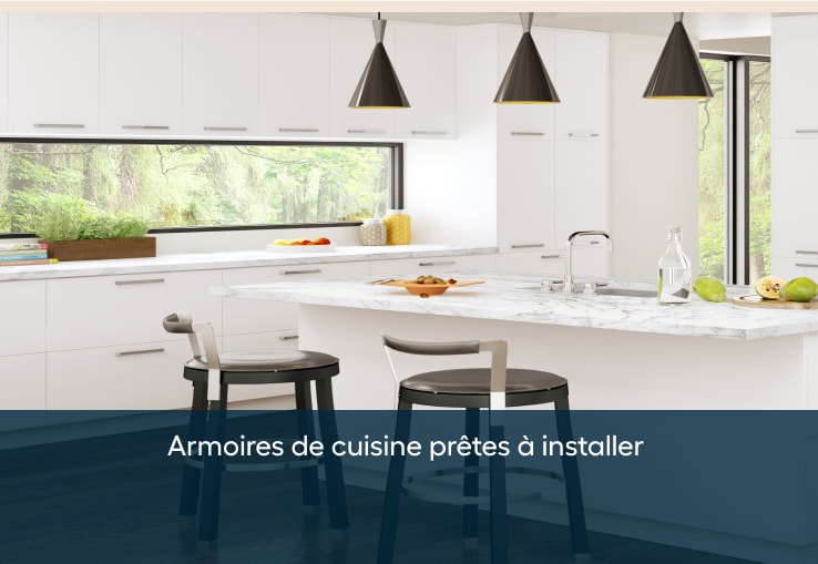 Armoires de cuisine prêtes à installer