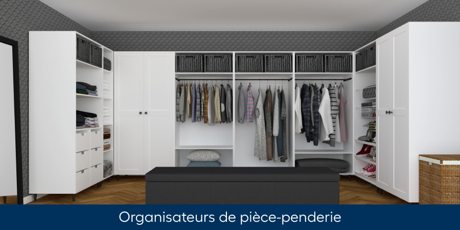 Organisateurs de pièce-penderie