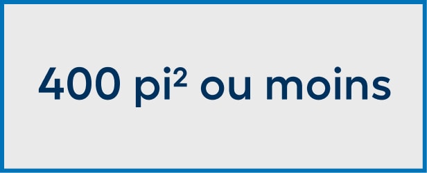 Catégorie 400 pi² ou moins