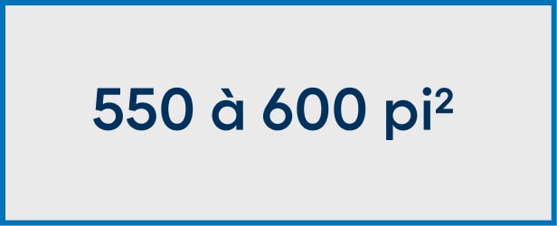 Catégorie 550 à 600 pi²